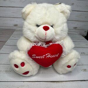 SKM Enterprises Plush Teddy Bear With Red Heart Sweet Heart 10" Tall
